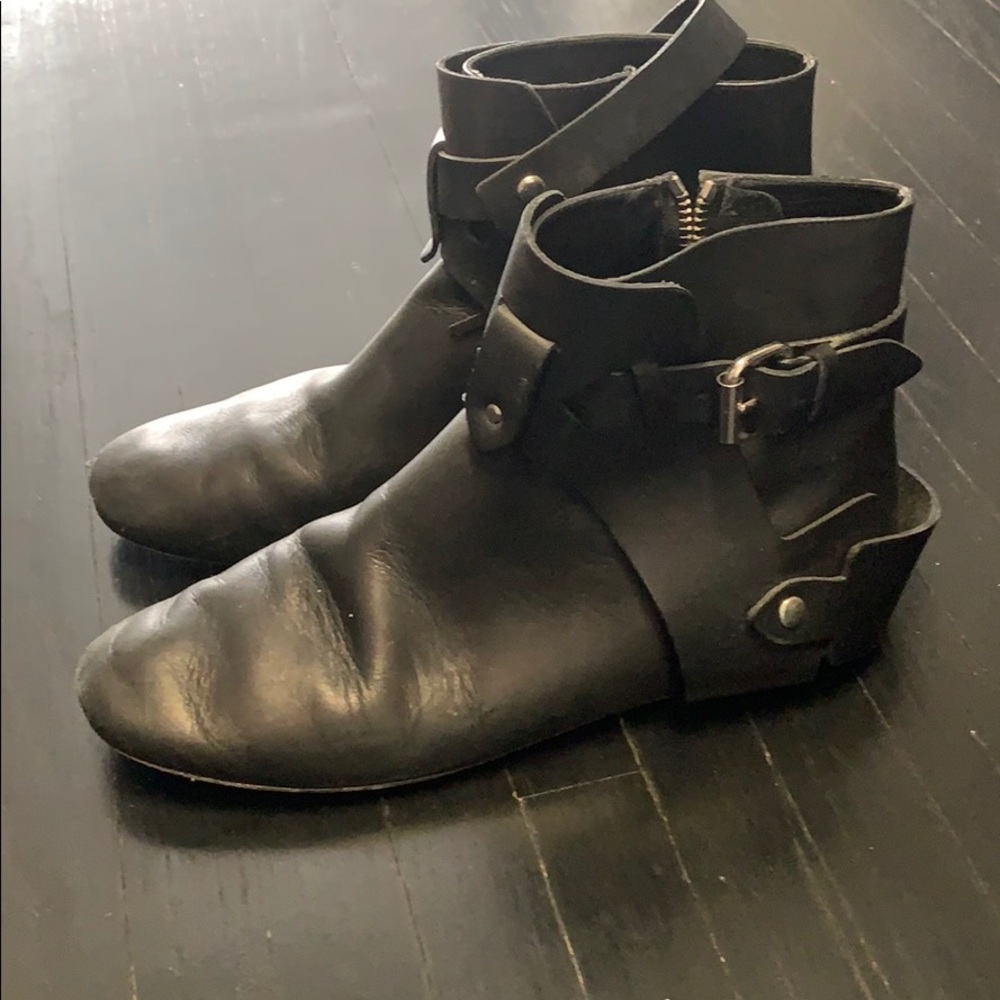 Isabel Marant Black Buckle Booties